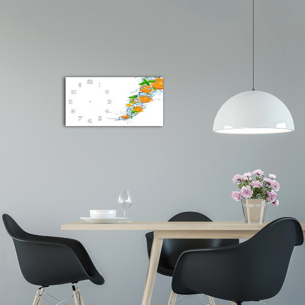Horloge murale horizontale Oranges