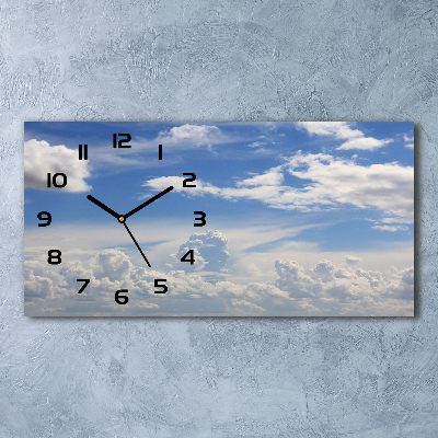 Horloge horizontale Des nuages dans le ciel
