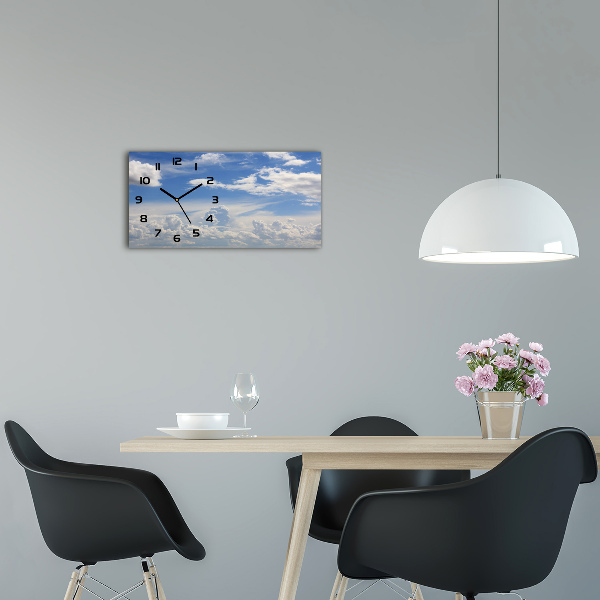 Horloge horizontale Des nuages dans le ciel