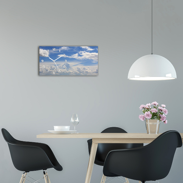 Horloge horizontale Des nuages dans le ciel