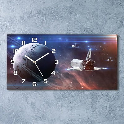 Horloge murale horizontale Vaisseau spatial