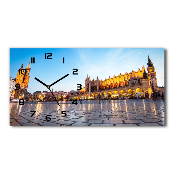 Horloge horizontale en verre Cracovie Pologne