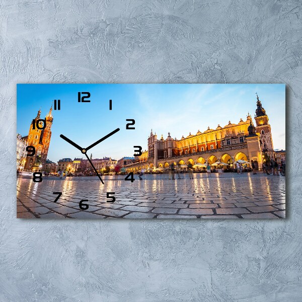 Horloge horizontale en verre Cracovie Pologne