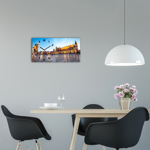 Horloge horizontale en verre Cracovie Pologne