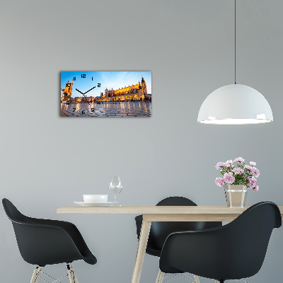 Horloge horizontale en verre Cracovie Pologne
