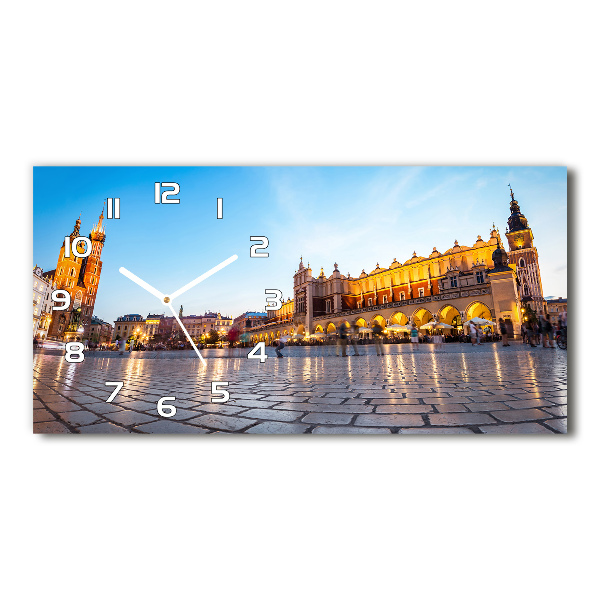 Horloge horizontale en verre Cracovie Pologne
