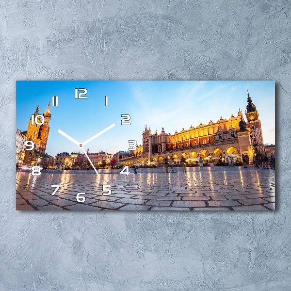 Horloge horizontale en verre Cracovie Pologne