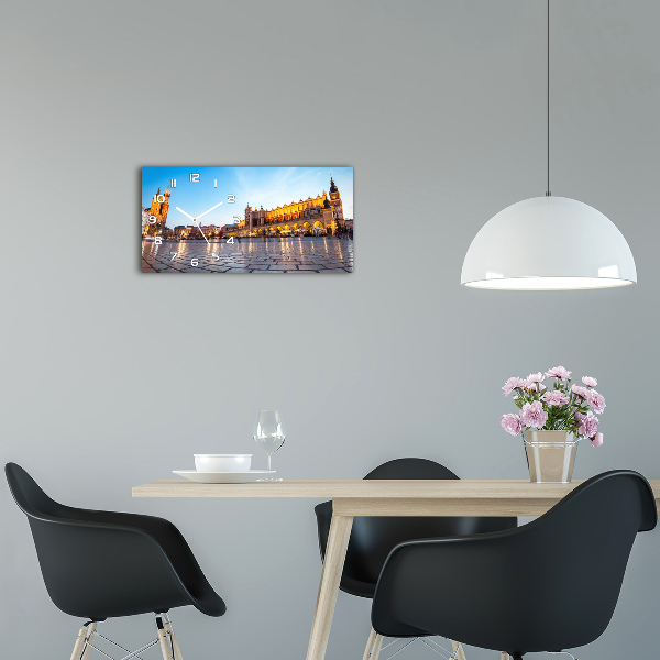 Horloge horizontale en verre Cracovie Pologne