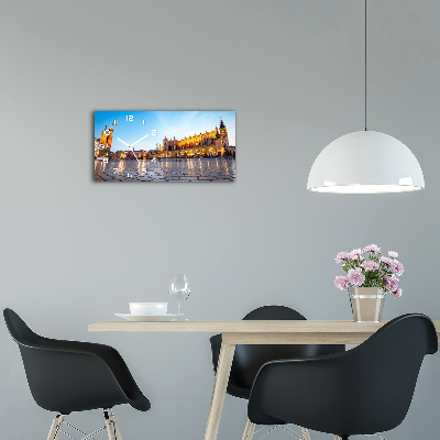 Horloge horizontale en verre Cracovie Pologne