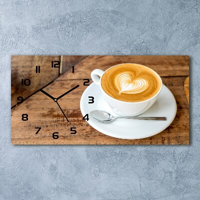 Horloge horizontale Café dans une tasse