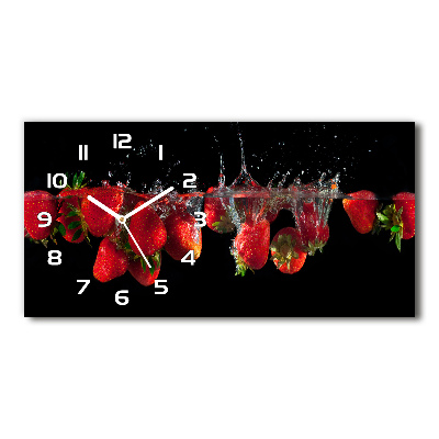 Horloge horizontale Fraises sous l'eau