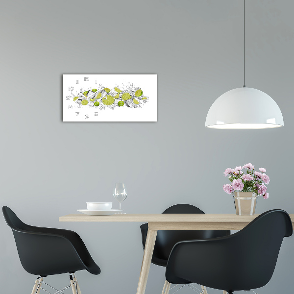 Horloge horizontale Glaçons au citron vert