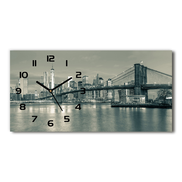 Horloge horizontale en verre Manhattan