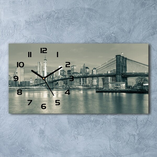 Horloge horizontale en verre Manhattan