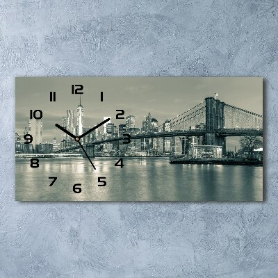 Horloge horizontale en verre Manhattan