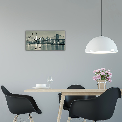 Horloge horizontale en verre Manhattan
