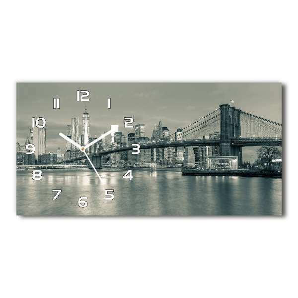Horloge horizontale en verre Manhattan