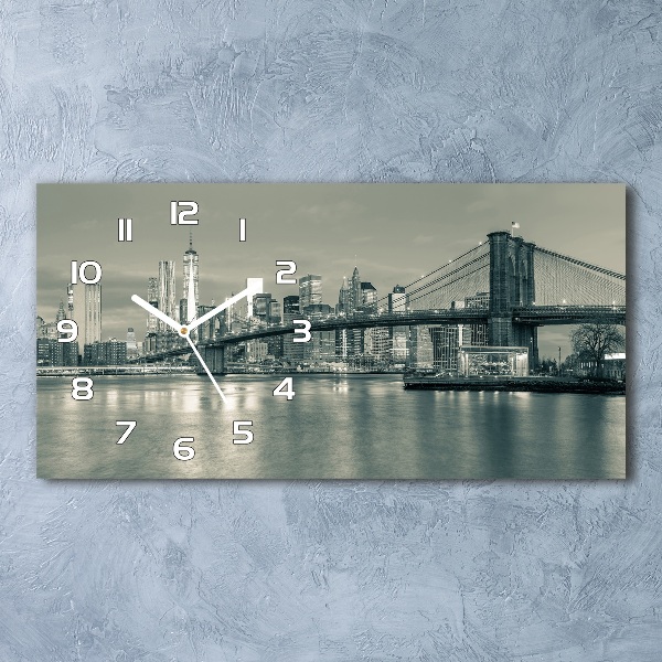 Horloge horizontale en verre Manhattan