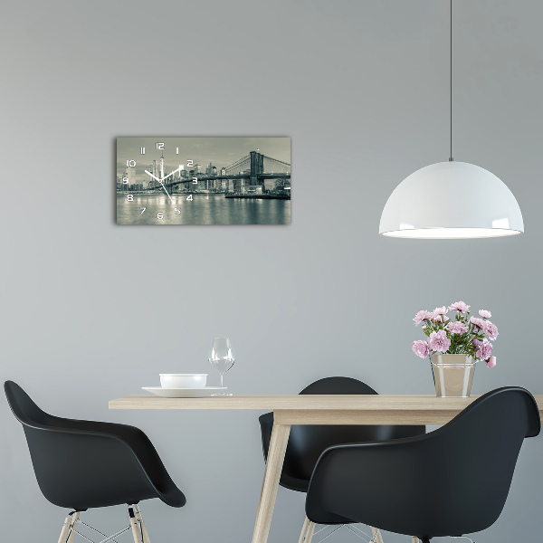 Horloge horizontale en verre Manhattan
