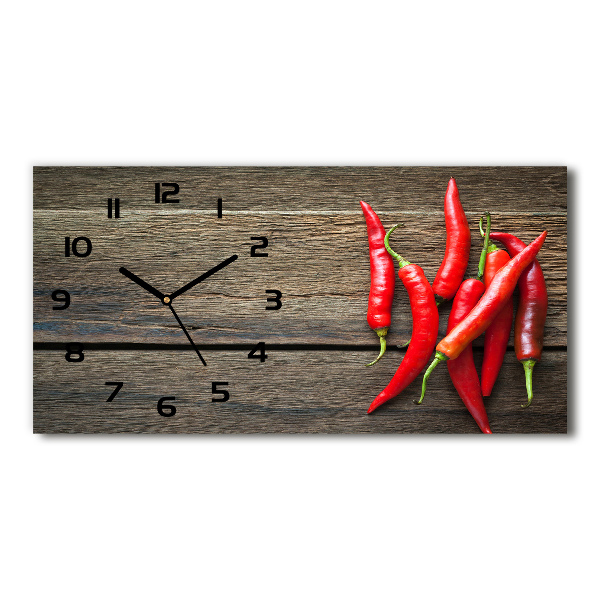 Horloge rectangulaire horizontale Piments
