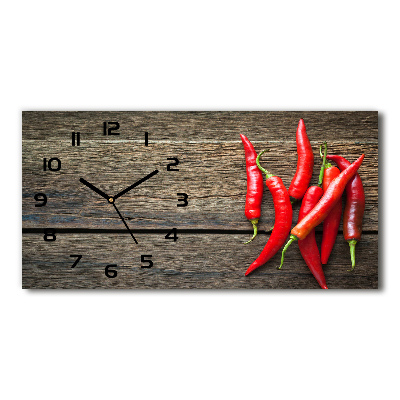 Horloge rectangulaire horizontale Piments
