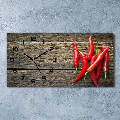 Horloge rectangulaire horizontale Piments