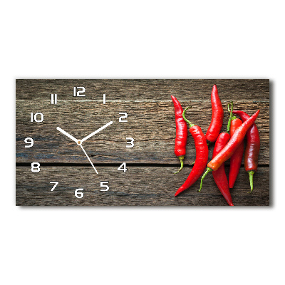 Horloge rectangulaire horizontale Piments