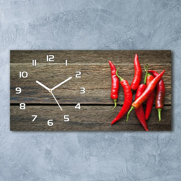 Horloge rectangulaire horizontale Piments