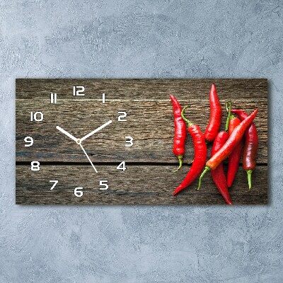 Horloge rectangulaire horizontale Piments