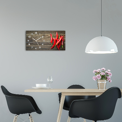 Horloge rectangulaire horizontale Piments