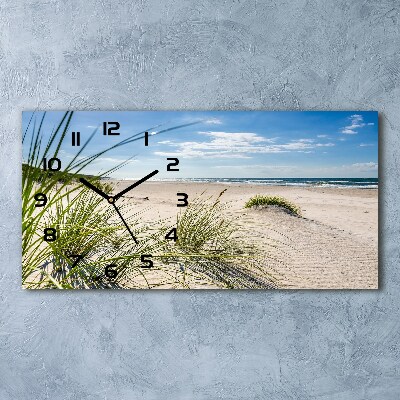 Horloge horizontale en verre Plage de Mrzezyno