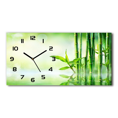 Horloge horizontale en verre Bambou