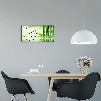 Horloge horizontale en verre Bambou