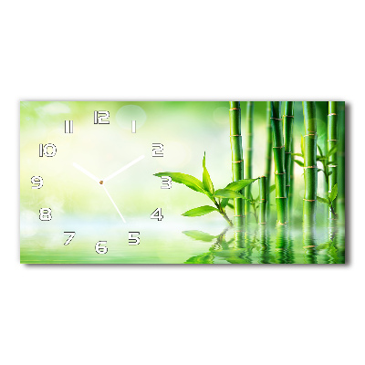 Horloge horizontale en verre Bambou