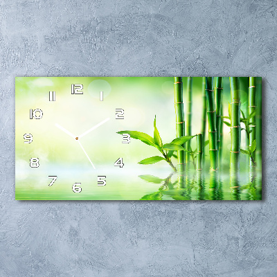 Horloge horizontale en verre Bambou