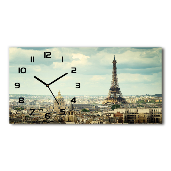 Horloge horizontale en verre Tour Eiffel Paris France