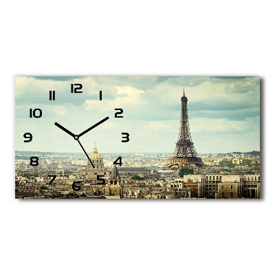 Horloge horizontale en verre Tour Eiffel Paris France