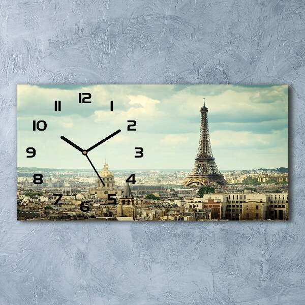 Horloge horizontale en verre Tour Eiffel Paris France
