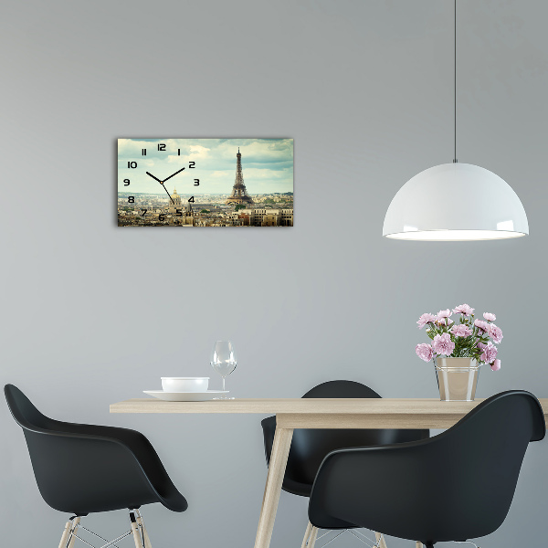 Horloge horizontale en verre Tour Eiffel Paris France