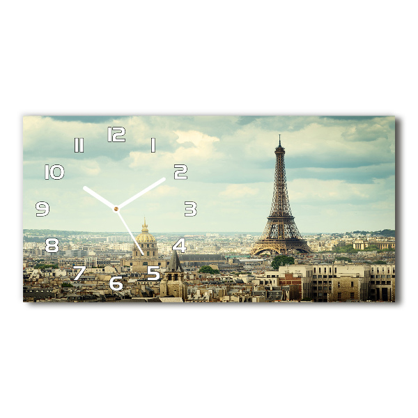 Horloge horizontale en verre Tour Eiffel Paris France