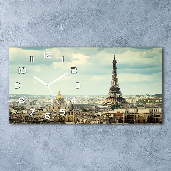 Horloge horizontale en verre Tour Eiffel Paris France