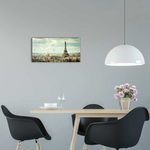 Horloge horizontale en verre Tour Eiffel Paris France