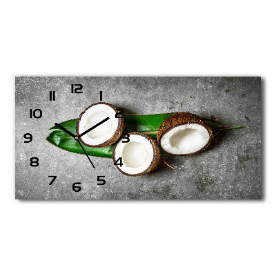 Horloge rectangulaire horizontale Moitié de noix de coco