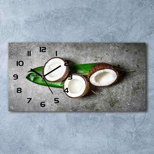Horloge rectangulaire horizontale Moitié de noix de coco