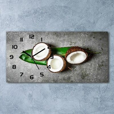 Horloge rectangulaire horizontale Moitié de noix de coco