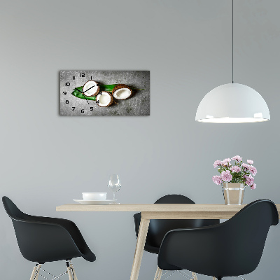 Horloge rectangulaire horizontale Moitié de noix de coco