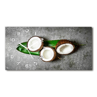 Horloge rectangulaire horizontale Moitié de noix de coco
