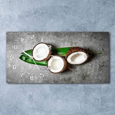 Horloge rectangulaire horizontale Moitié de noix de coco