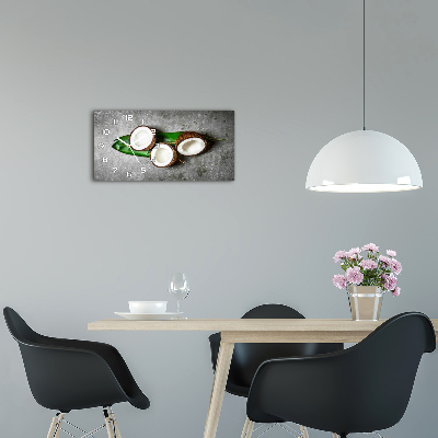 Horloge rectangulaire horizontale Moitié de noix de coco