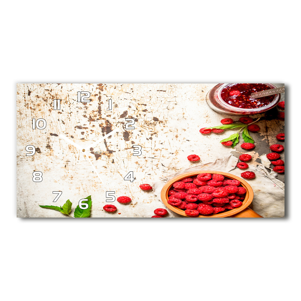 Horloge murale horizontale Confiture de framboises